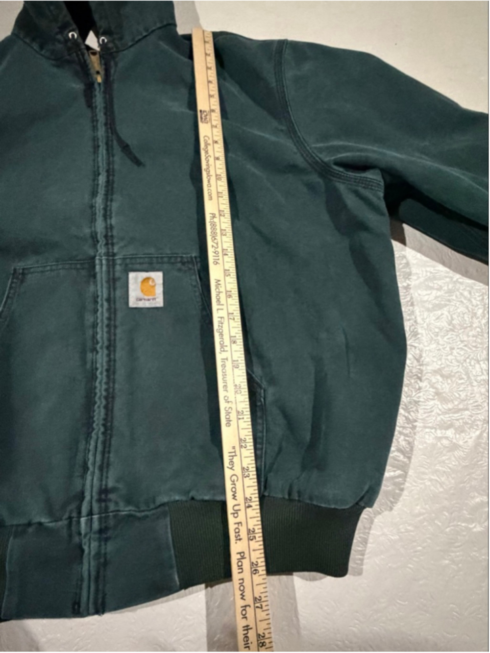 Carhartt JQ243 Hunter Green Active Jacket XXL USA Made Quilt Lined vintage - Picture 10 of 11
